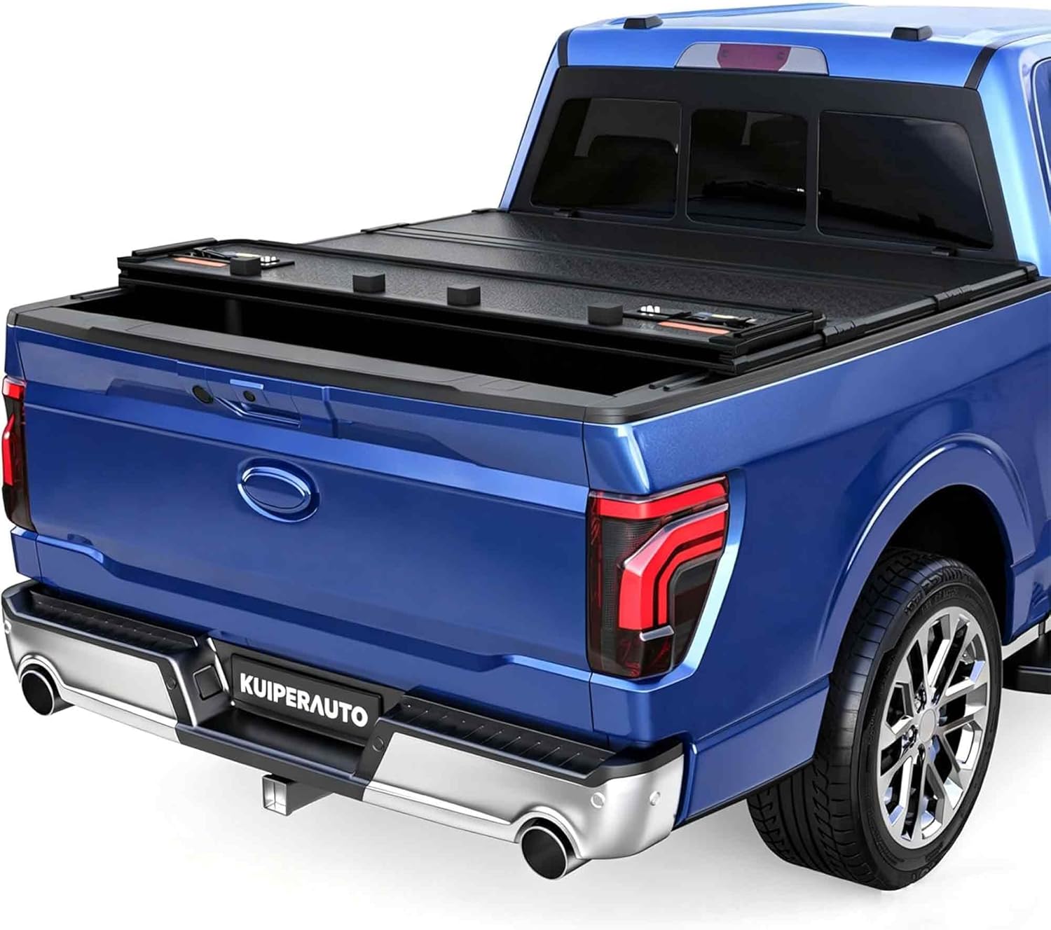 KUIPERAUTO 5.5ft Hard Quad Aluminum Tonneau Cover for Ford F-150 Styleside (67 inch bed)