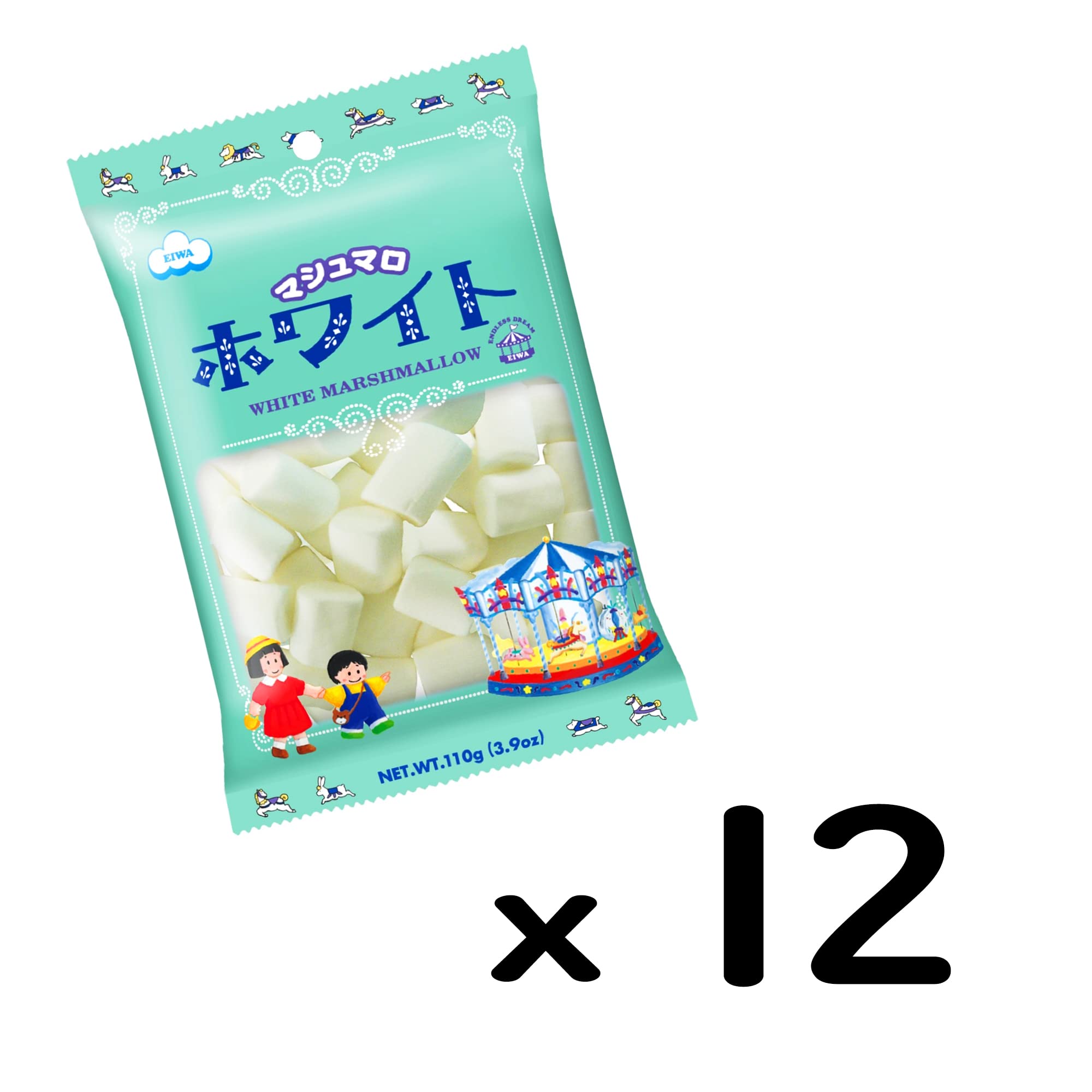 Amazon | エイワ ホワイトマシュマロ 110g×12袋 | EIWA | グミ 通販
