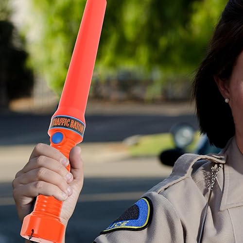 Miniatura 7 de Generic Varita LED de control de tráfico con correa de muñeca resistente a los impactos portátil de advertencia para uso al aire libre para