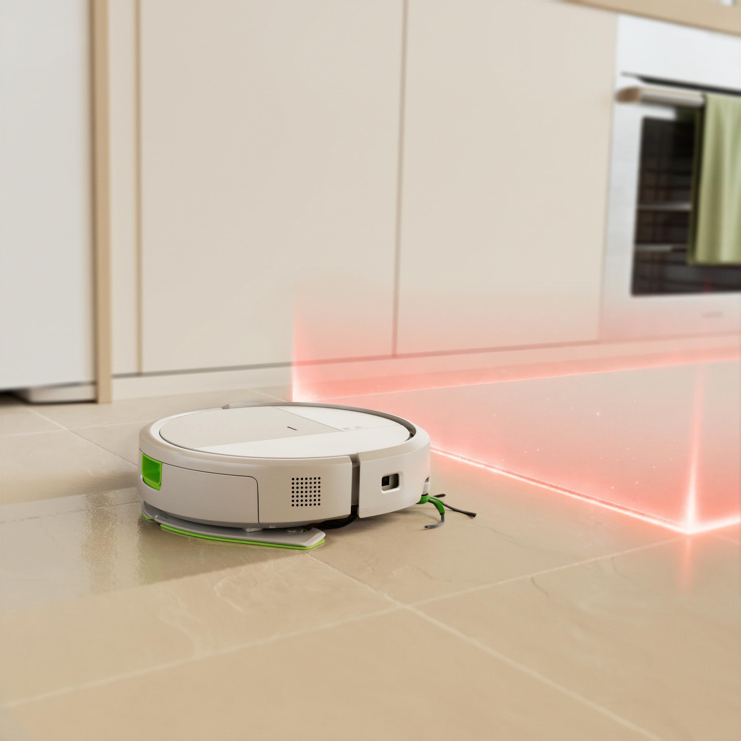 iRobot Roomba 115 Combo - Robot Aspirateur Laveur 2en1 - Puissance d'Aspiration de 15KPa - Brosse latérale étendue - Lingette de Lavage déportée - Navigation LiDAR - Blanc
