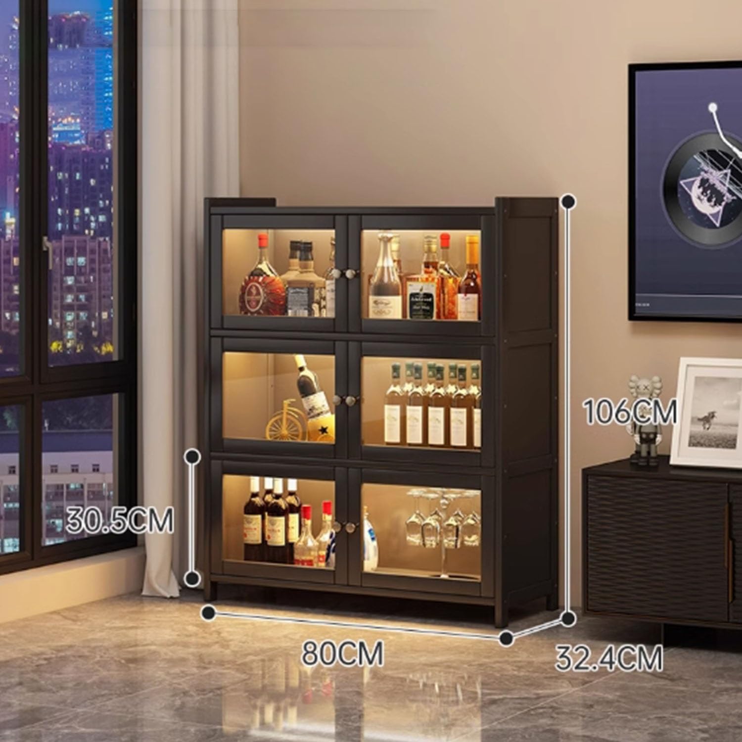 Amazon.co.jp: ウイスキー 棚 ウイスキー棚 おしゃれ 竹素材 大容量の5