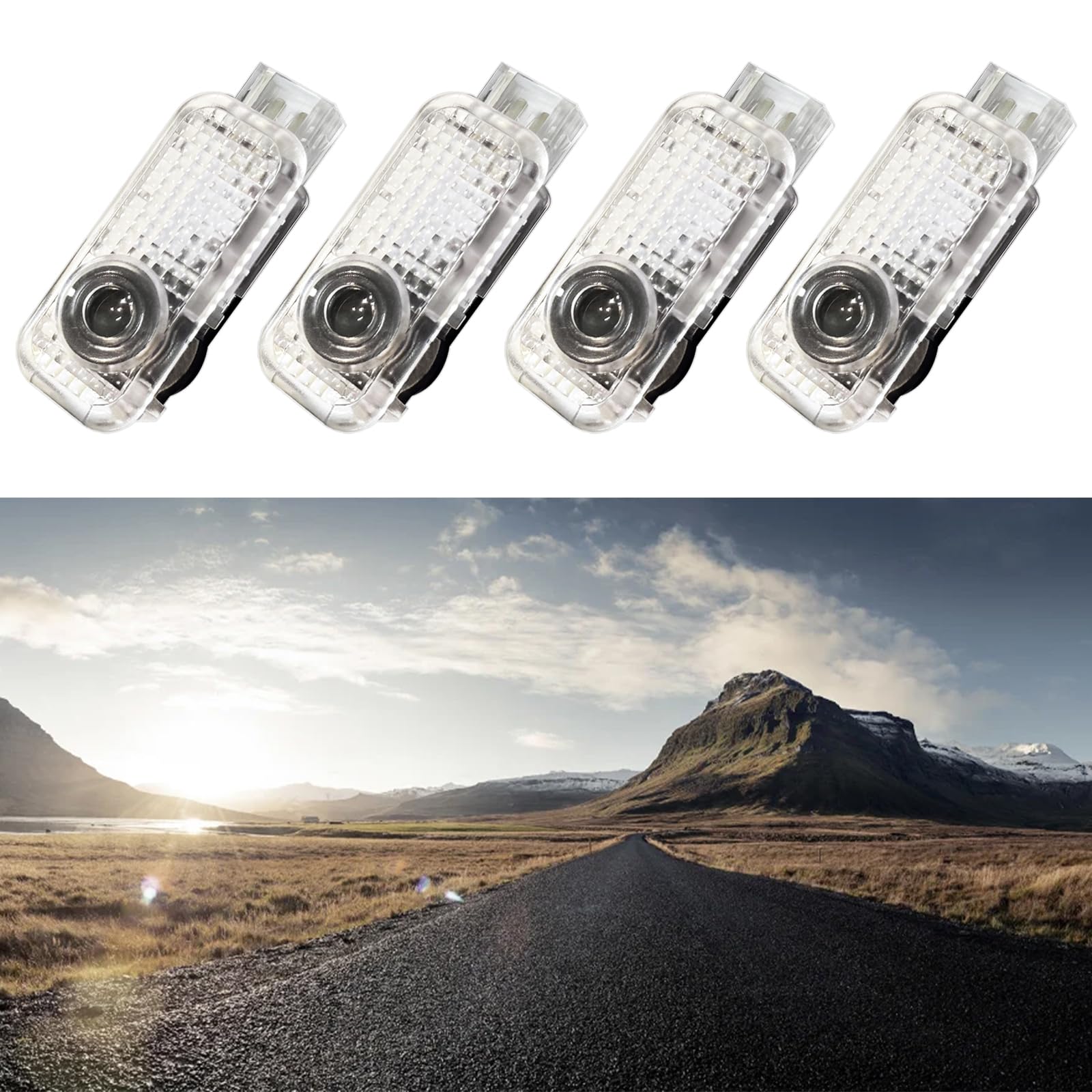 ＨＡＯＡＮＧＺＨＥ 2 Pezzi Luci per Porte Auto Personalizzate, luci per proiettori per Porte Auto Personalizzate, ggiungi Il Tuo Logo e Testo Luce LED per Portiera Auto, Compatibile con Tutte Le Auto