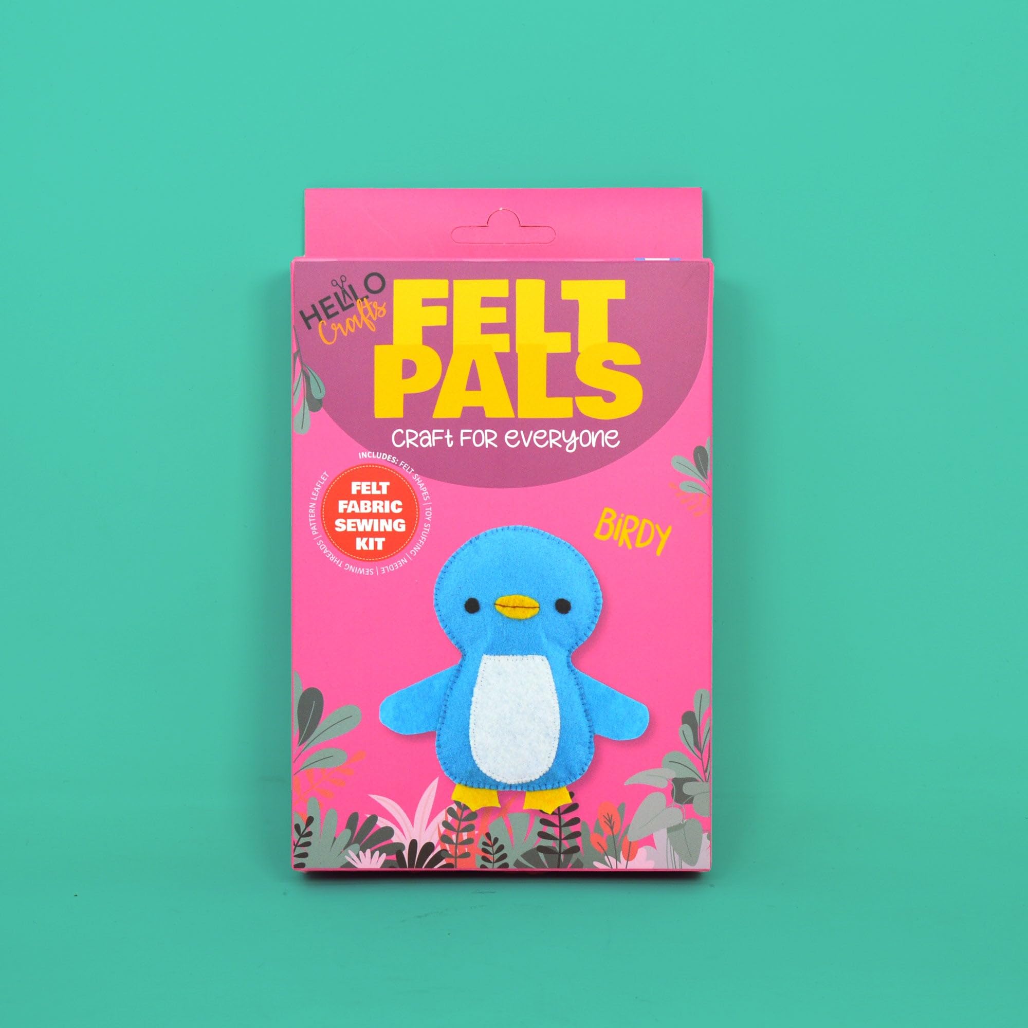 Dotty Design Knitty Critters – Felt Pals – Birdy| Beginner-Friendly Crochet Craft Kit with Recycled Yarn