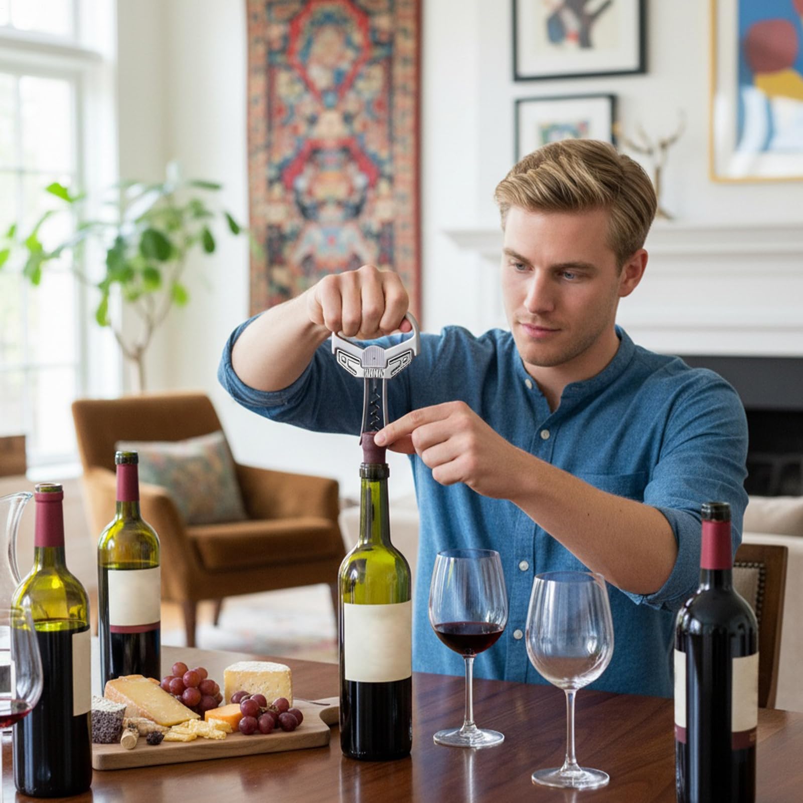 per vino, apribottiglie di vino, per camerieri, barman, collezionisti di vino, sala da pranzo, hotel, riunioni e Natale