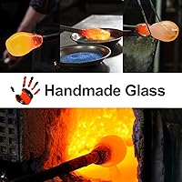 Vista 4 de LUJII Comederos para colibríes para exteriores a prueba de hormigas, comedero de colibríes de vidrio soplado hecho a mano para exteriores con gancho