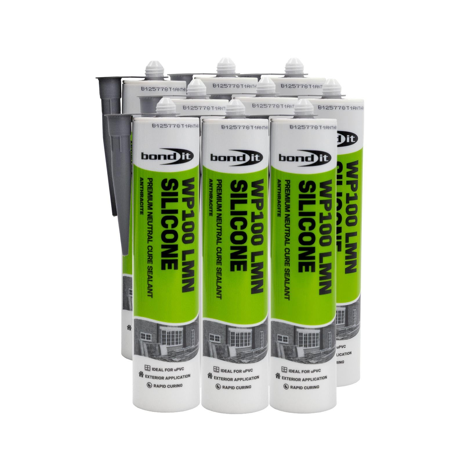 Bond-It WP100 Neutral Cure Silicone Oxime Sealant (x 9) - Anthracite