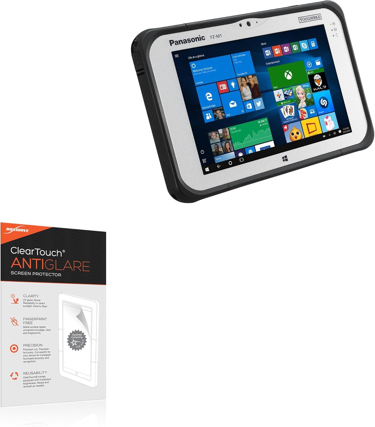 BoxWave Screen Protector Compatible with Panasonic Toughpad FZ-M1 - ClearTouch Anti-Glare (2-Pack), Anti-Fingerprint Matte Film Skin