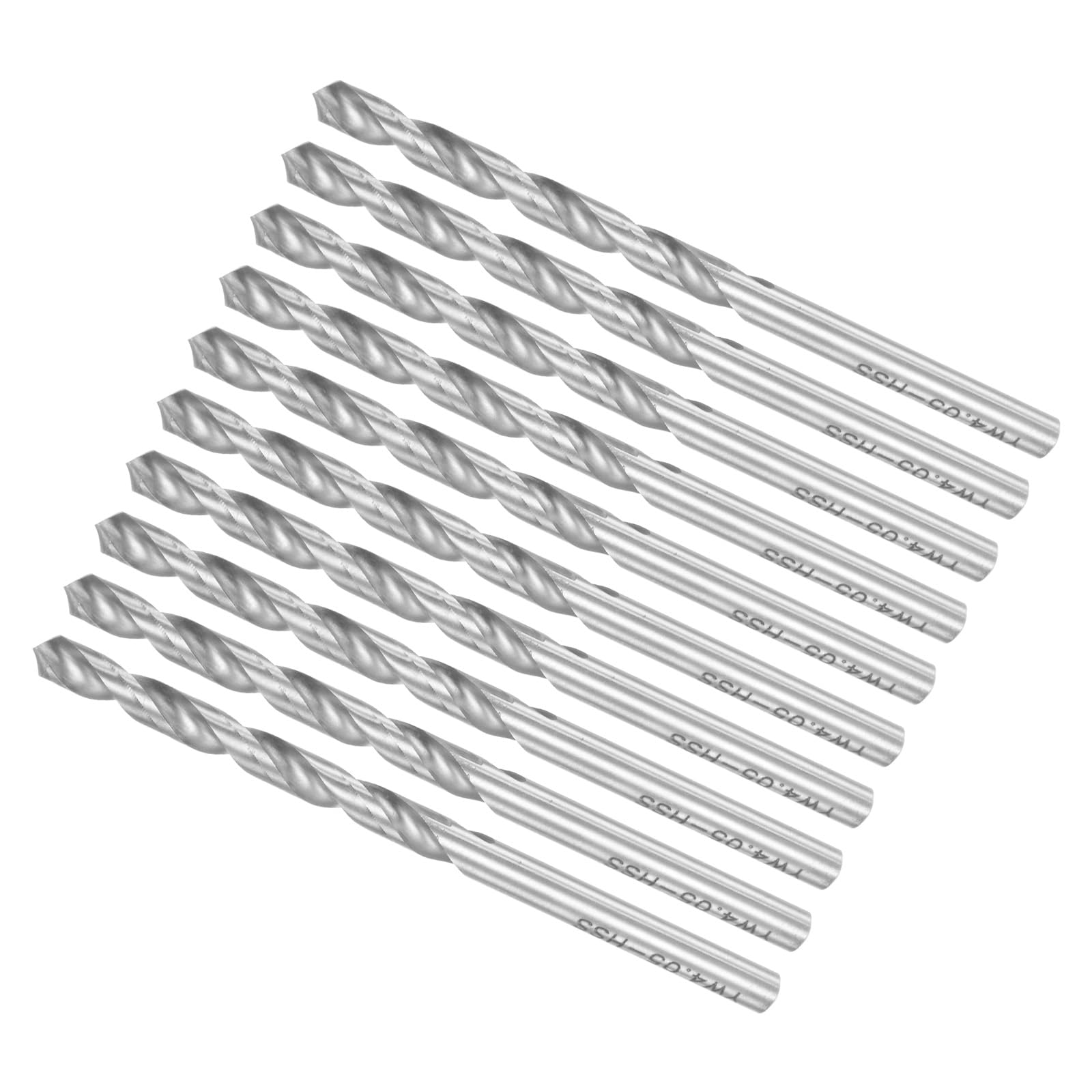 CoCud Twist Drill Bits, 4.05mm Drill Diameter 74mm Total Length, 6542 High Speed Steel Straight Shank Twist Drill Bit - (Applications: for Hardened Metal Woodwork), 10-Pieces โ image 1