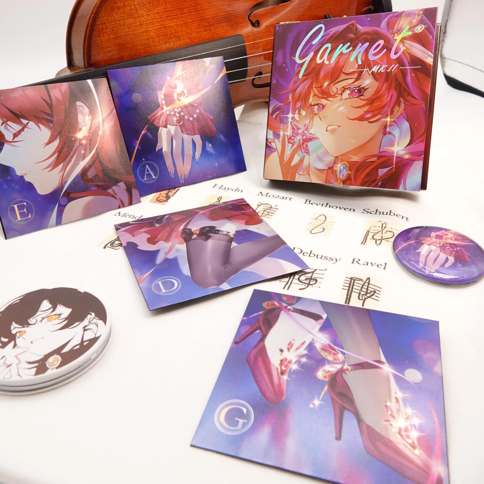 Jeu de cordes universelles pour violon 4/4 & 3/4 | Calibre moyen, noyau synthétique de qualité supérieure, enroulement argenté D & G, aluminium pour A, son riche, toucher doux, testé en concert
