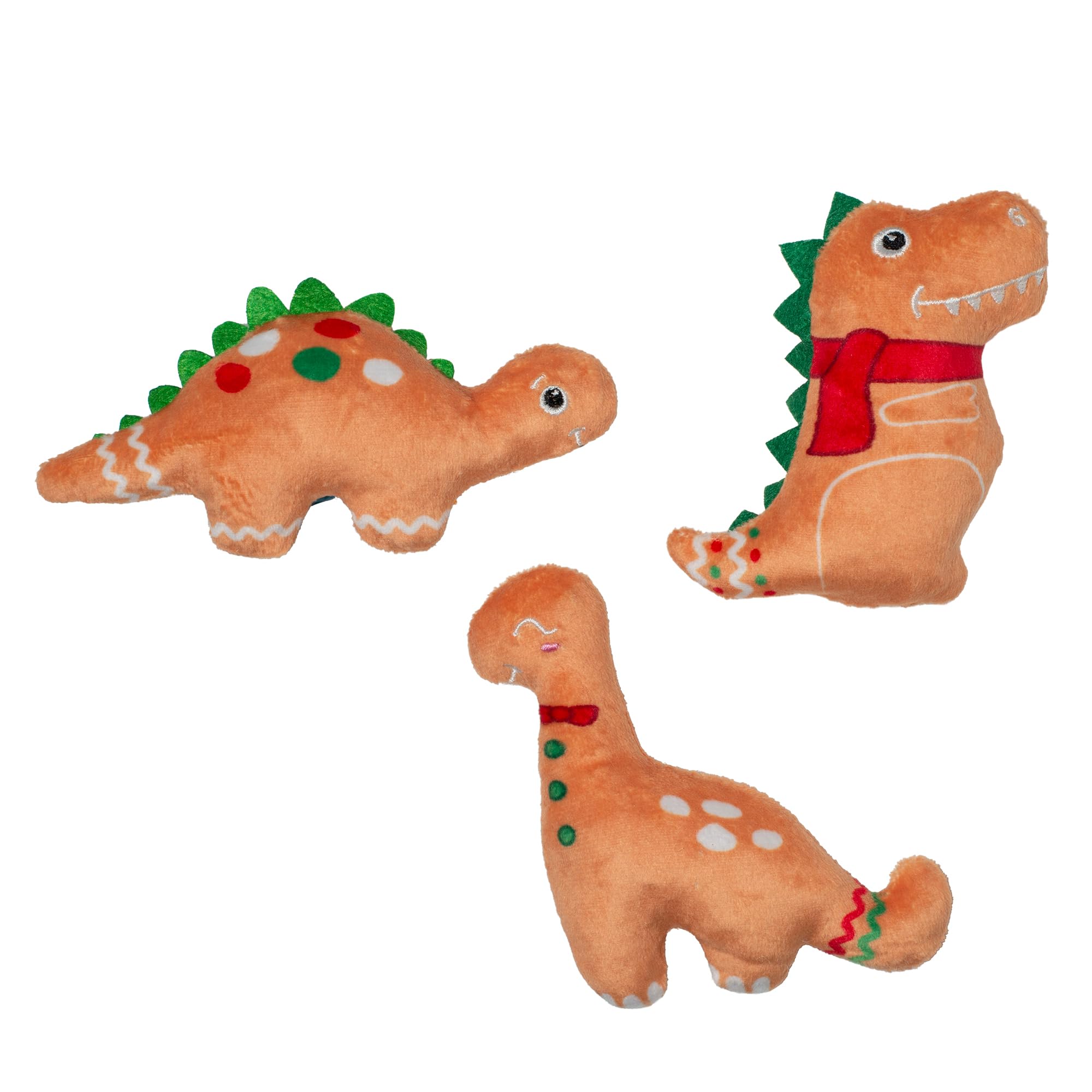 Fringe Studio "BAKING SPIRITS BRIGHT" Christmas Cookies Plush Dog Toy 3PC Set, PetShop Collection (662143)