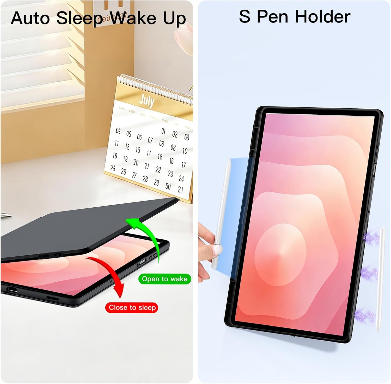 JUQITECH Trackpad Keyboard Case for Samsung Galaxy Tab S11 11 Inch 2025, Soft Protector Case Kickstand Magnetic Detachable Wireless 7 Colors Backlit Keyboard Cover with S Pen Slot for SM-X730 SM-X736B