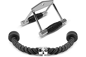 Yes4All Tricep Press Down Cable Machine Attachment Set, LAT Pulldown Attachment, Cable...