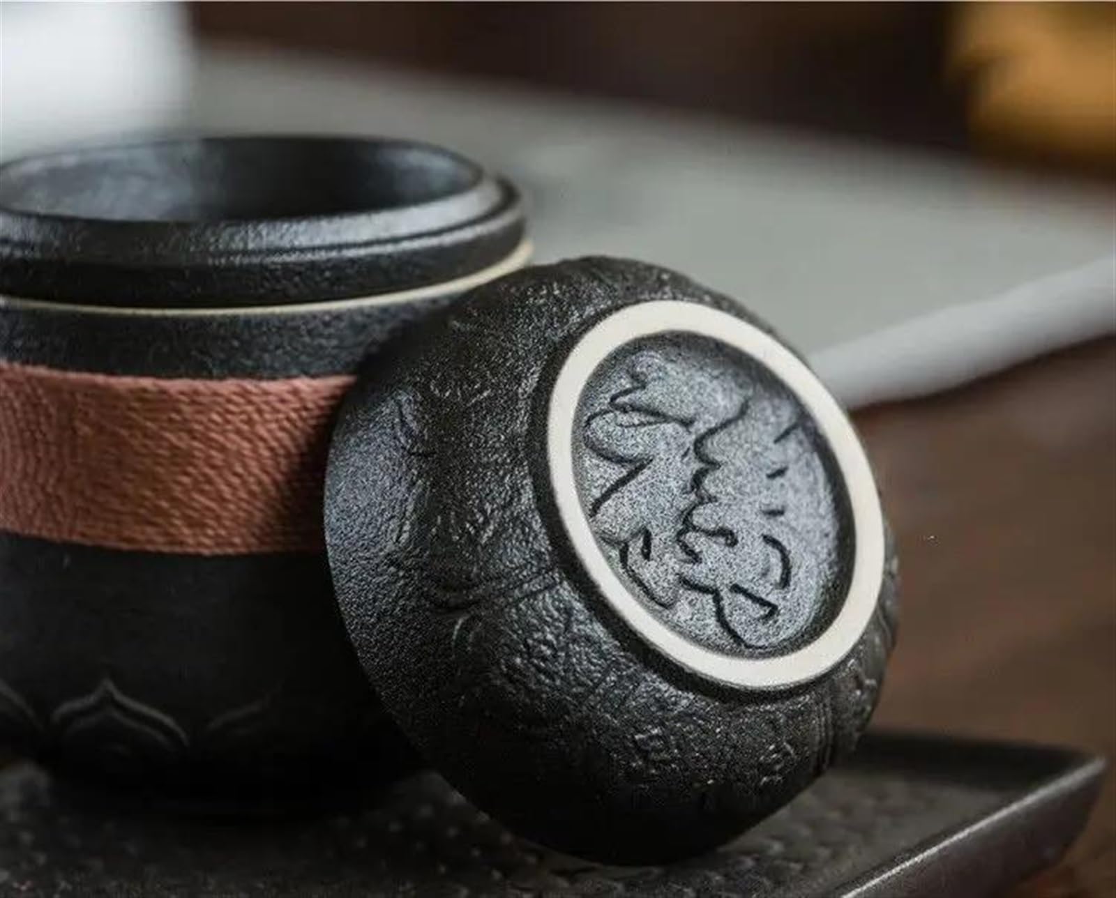 Juego De Té Para Adultos Juego Té Kungfú Chino Personalizado Set Tetera Portátil Cerámica Tazas Para Viajes Aire Libre Ceremonia Regalos Finos Juegos De Té Portátiles(B)