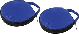 WTRYT Bolsa de CD portátil de 2 unidades, organizador de DVD, 20 capacidades, funda de almacenamiento para CD, carpeta de coche, bolsa de almacenamiento de CD, bolsa de tela Oxford, funda para CD