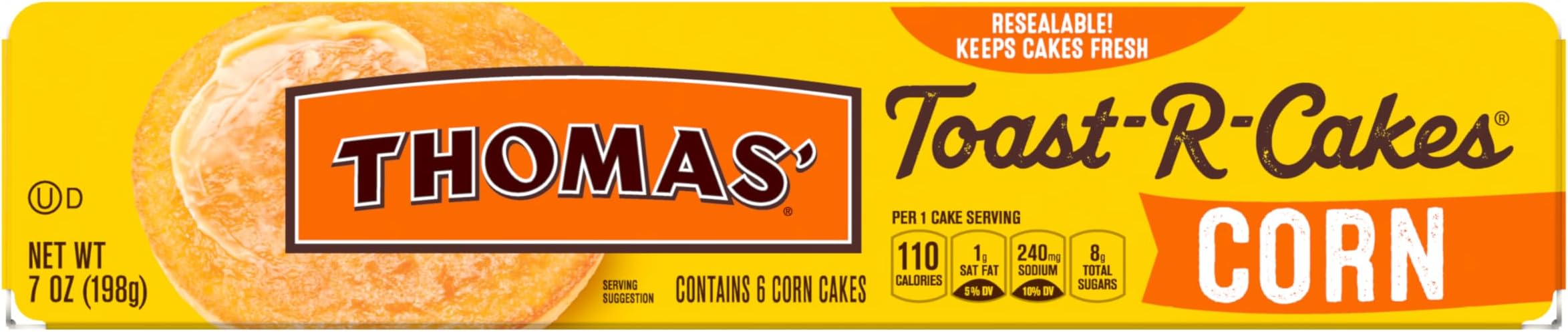 Toast-R-Cakes, Corn, 6 Count, 7 Oz Package