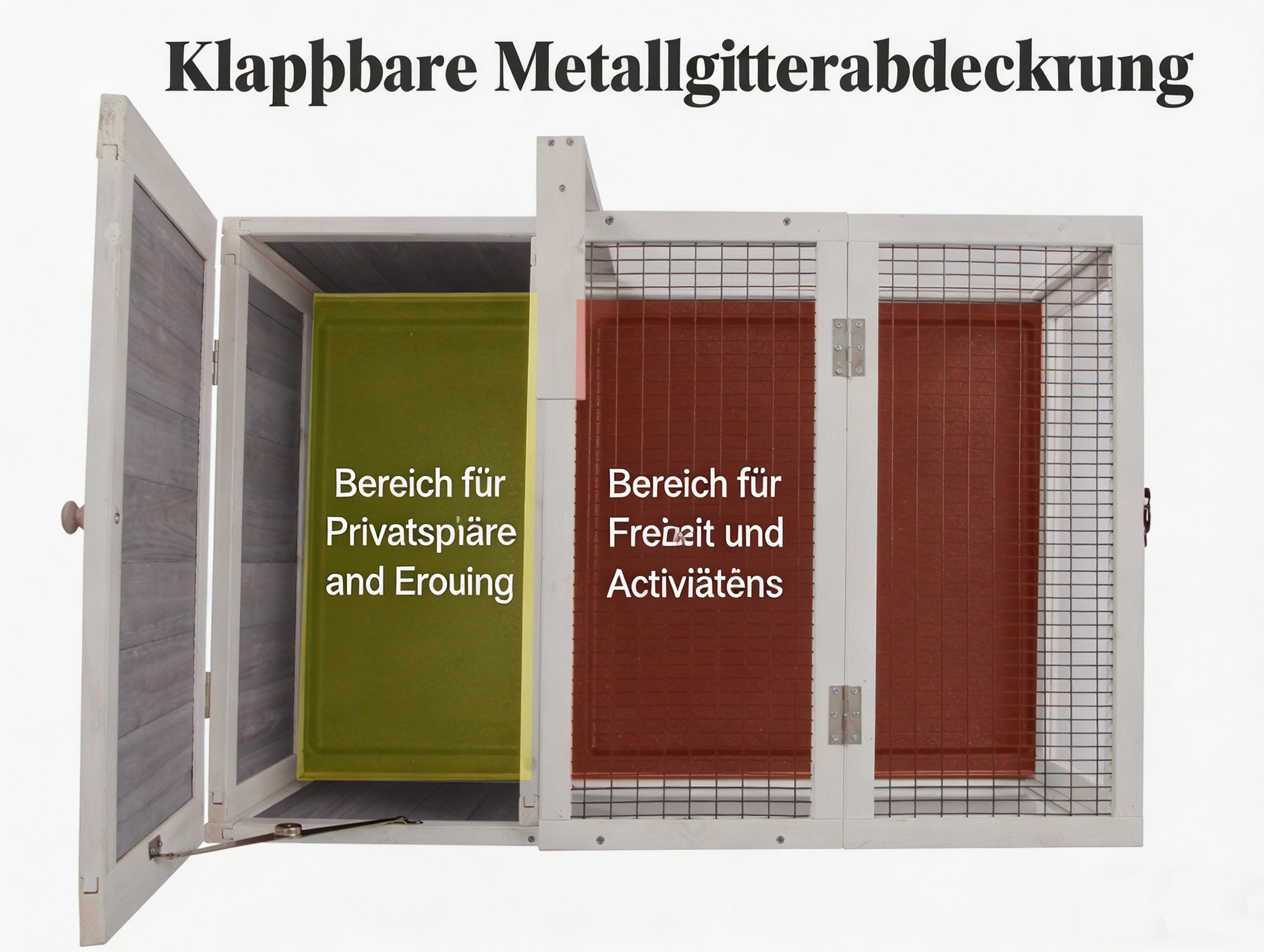 HiCaptain Schildkrötengehege Draussen mit Boden - Frühbeet Schildkröten Holz - Facile à Installer - 91cm x 61cm x 31cm