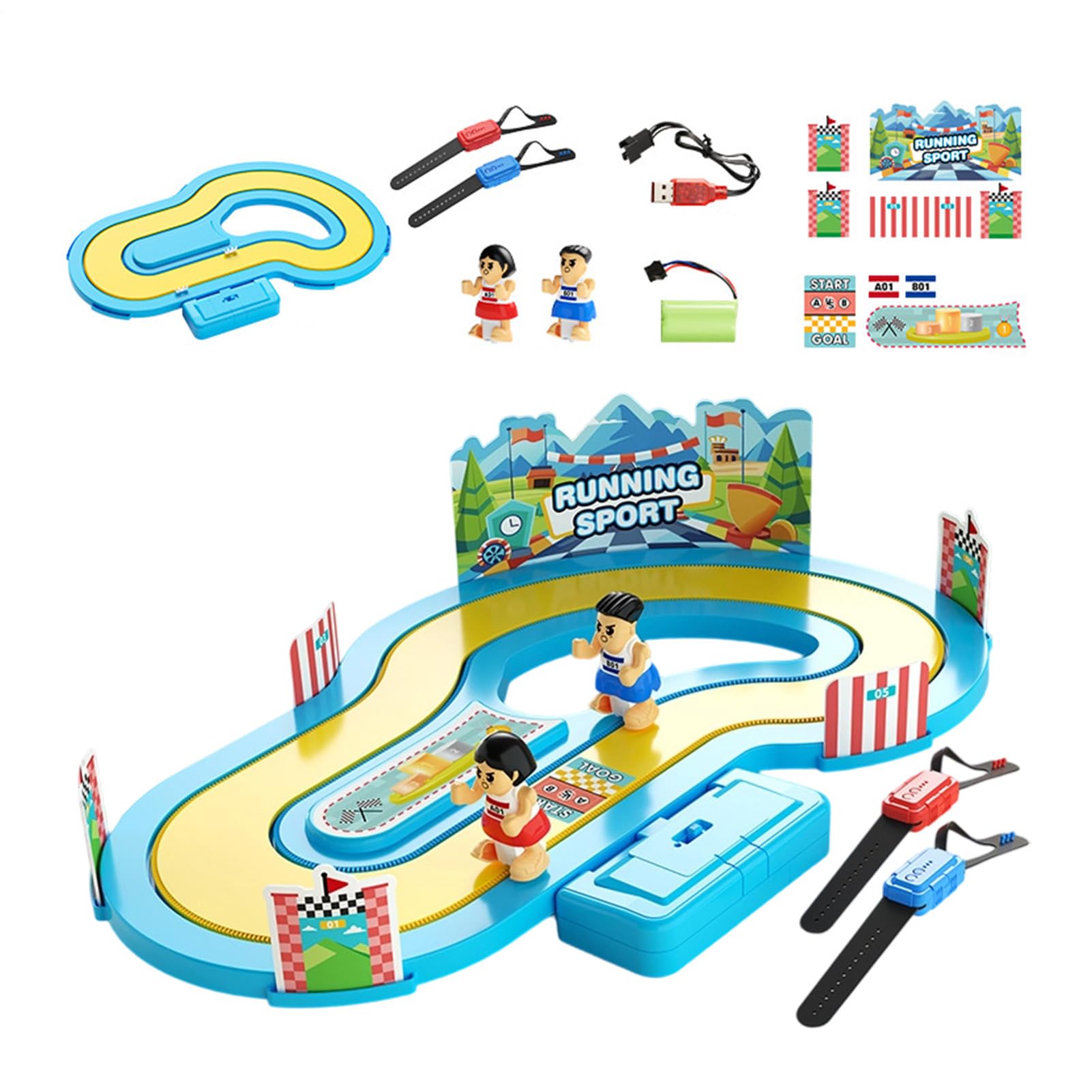 Di Corse Con Sensore Di Movimento Braccialetto Wireless Interattivo | Giocattoli da Pista in Movimento Per Famiglia Compleanni Genitori-Figli