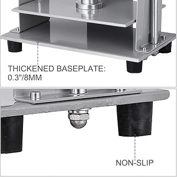 Manual Paper Press Machine A3 A4 A5 Book Steel Notes Invoice Bookbinder Press Bookbinding Notes Office Invoice Bookbinder Flattening Machine 3306lbs (1500kg) Pressure,A5