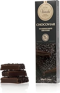 Chocoviar Soft Bar 7.05 oz - Extra Dark chocolate Shell filled with Cuor di Cacao with Chocoviar 75% - Gluten Free - Vegan Friendly