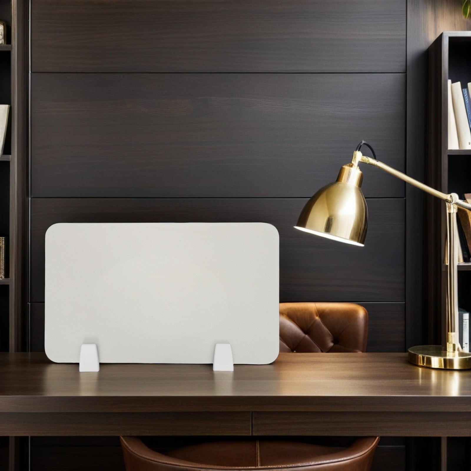 Abaodam Schreibtischabtrennung fürs Büro 50x30cm Freistehend Beige