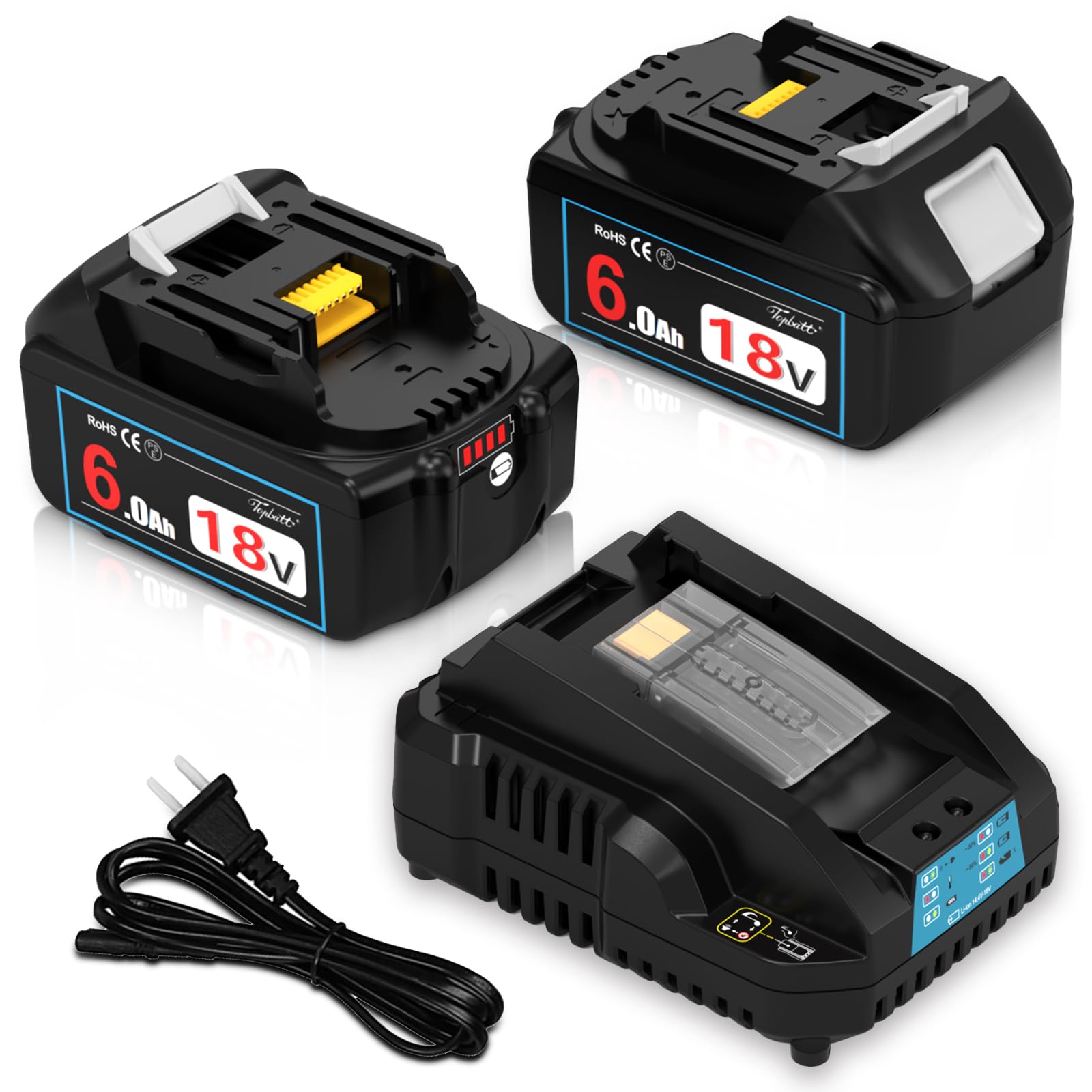 Amazon.co.jp: DOSCTT 互換 マキタ 18v バッテリー 6.0Ah（6000mAh 実 