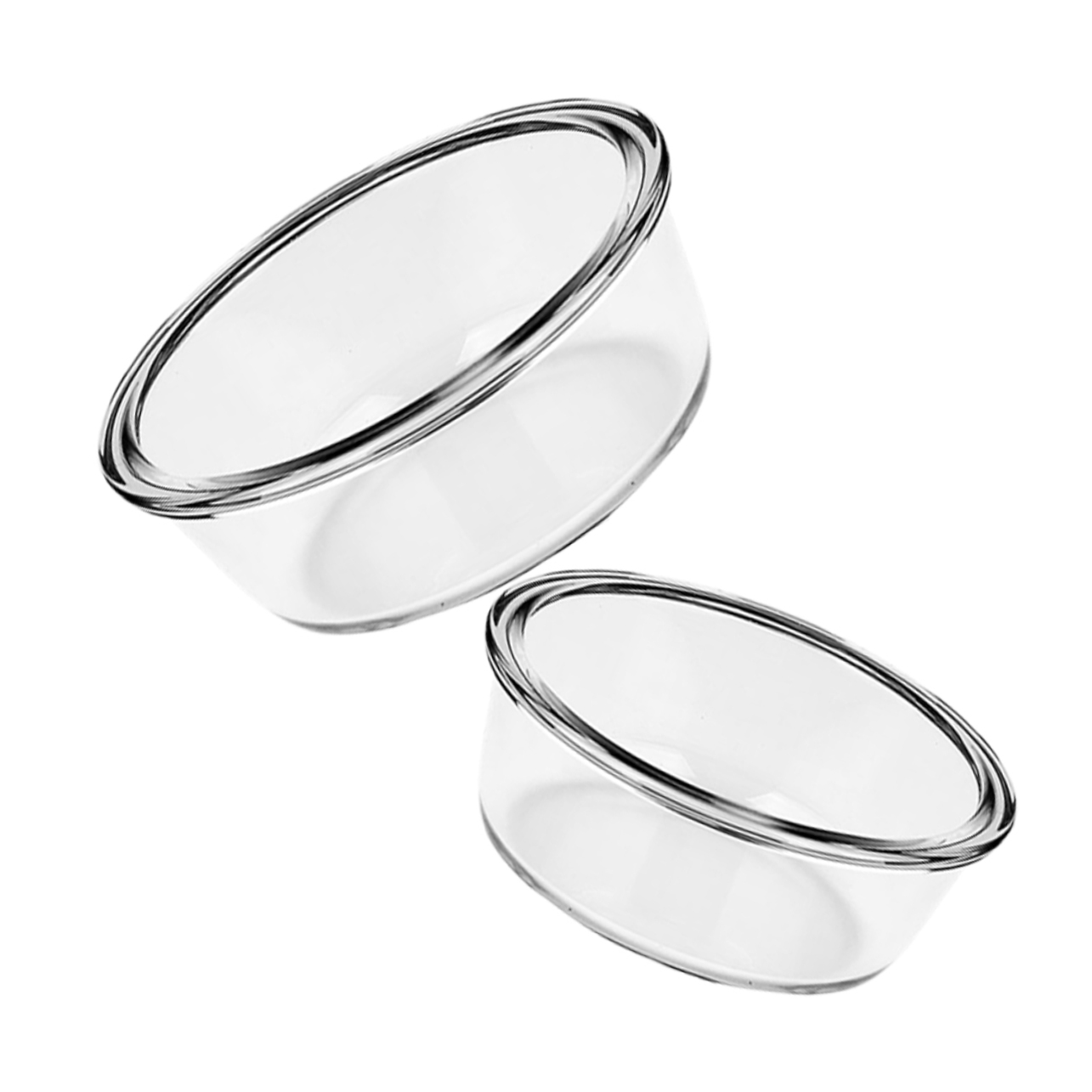 2 tazones de vidrio resistentes a alta temperatura para horno miniatura 7