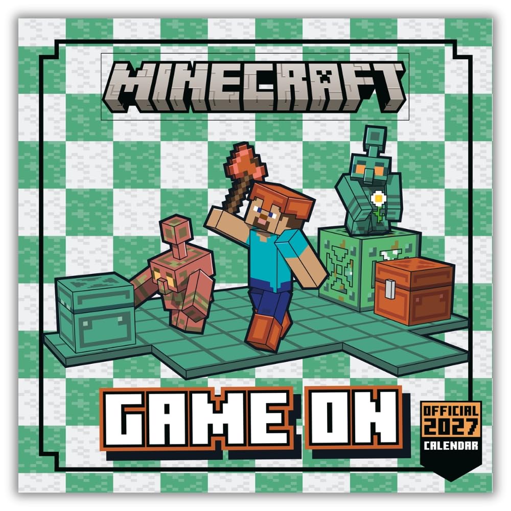 Minecraft Calendar 2027, Wall Calendars, Month To View, Entertainment, Gift