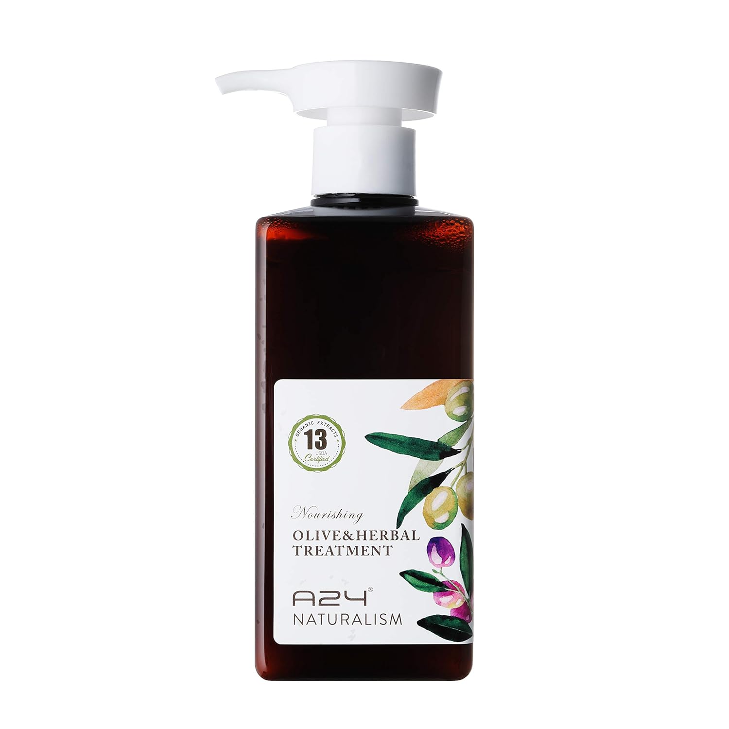 A24 Organic Olive & Herbal Hair Treatment Conditioner | Repairs, Strengthens, & Nourishes All Hair Types | No Paraben | No Sulfate | No Water Added