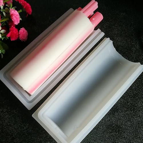 Miniatura 8 de Echodo - Molde de de silicona para jabón con columna de corazón, suministros para hacer jabón, herramienta en forma de corazón, juego de moldes para