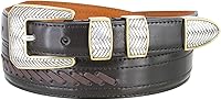 Beltscom Men's Genuine Leather Braided Belt - Designer Dress Casual 1.25" Wide Adjustable Fit