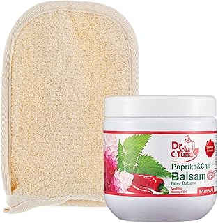 Farmasi Massage Set: Farmasi Massage Gel Chili Pepper & Paprika Extract (16.9flOz) & Farmasi Massage Glove