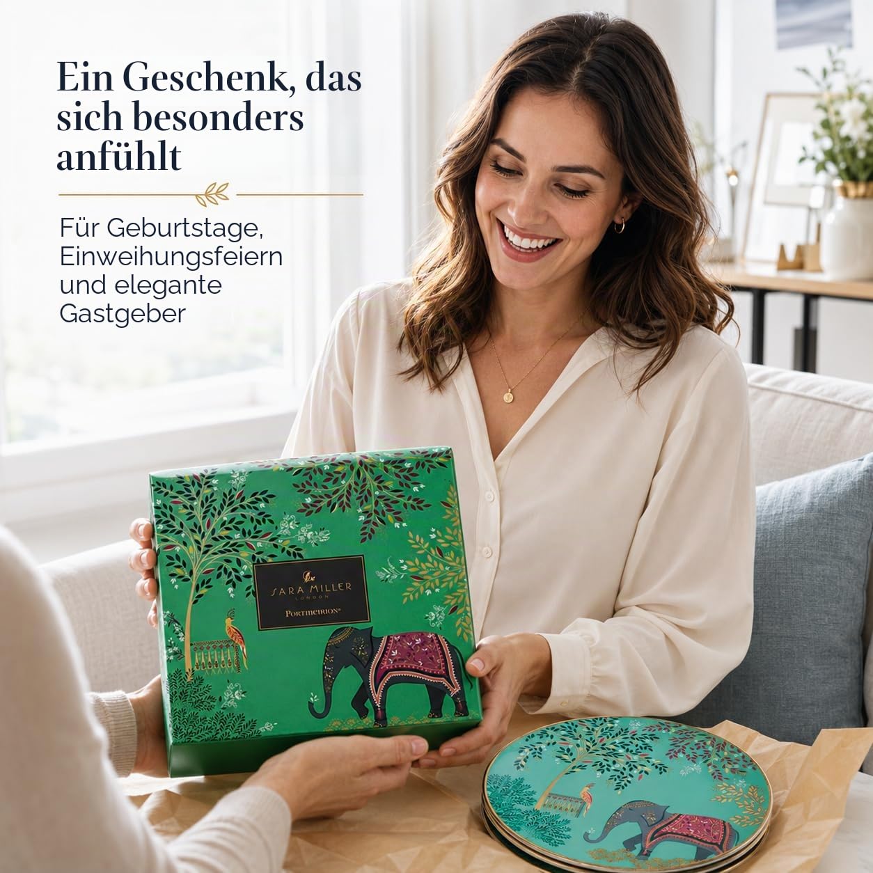 Portmeirion Home & Gifts Sara Miller SMI78964-XG Kuchenteller, mehrfarbig, 4 Stück