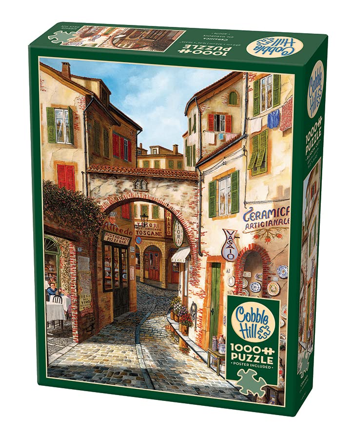 Cobble Hill Puzzle 1000 Pezzi 'Ceramica' | Fatto In USA Con Carta Di Lino E Poster Incluso | Ecologico