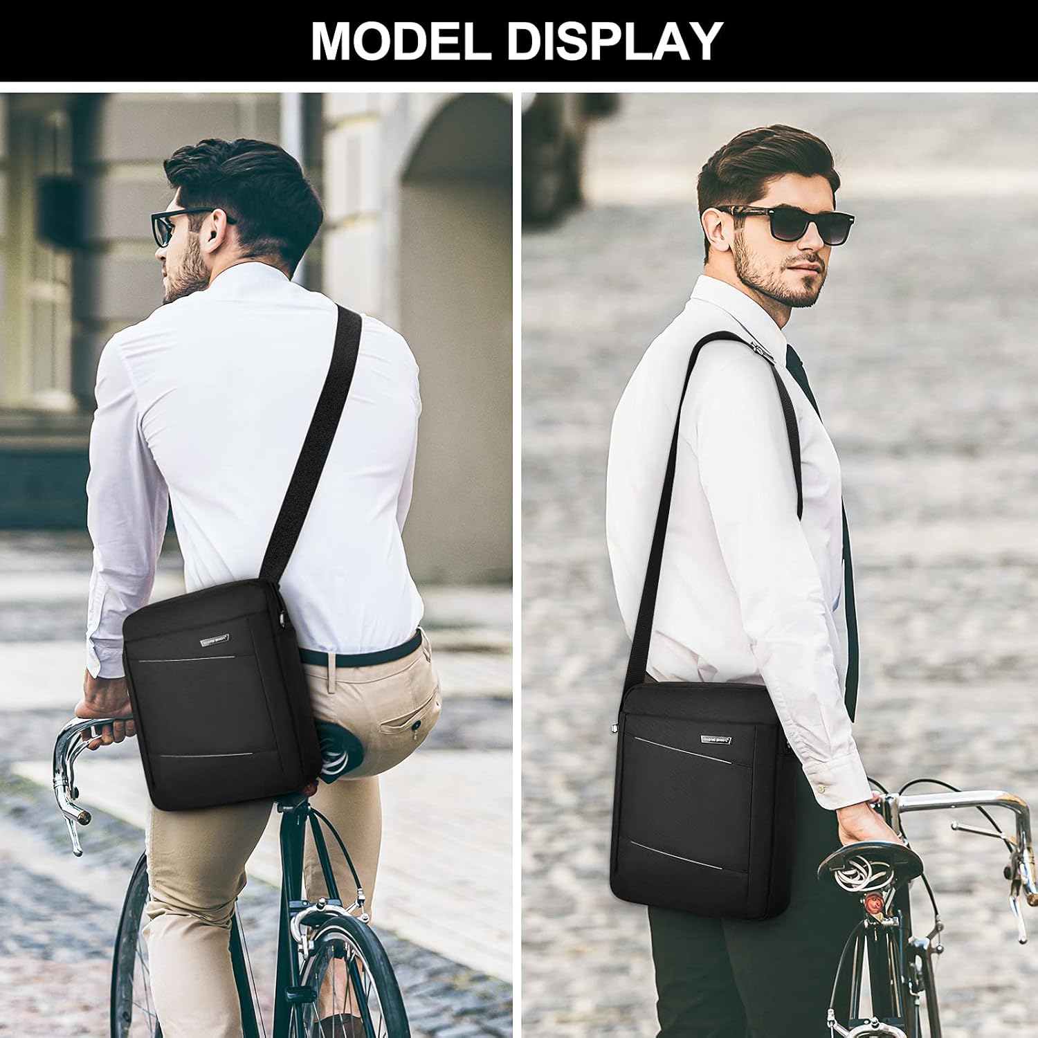 Miniatura 6 de BAIGIO Bandolera para hombre bandolera para hombre bolsa de viaje bolso para hombre bolso casual bolso para trabajo negocios