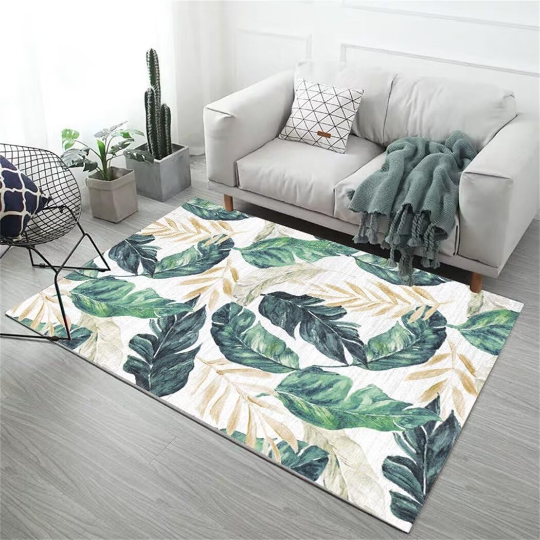 Tapis gamer antidérapant et doux pour chambre enfant motif feuilles