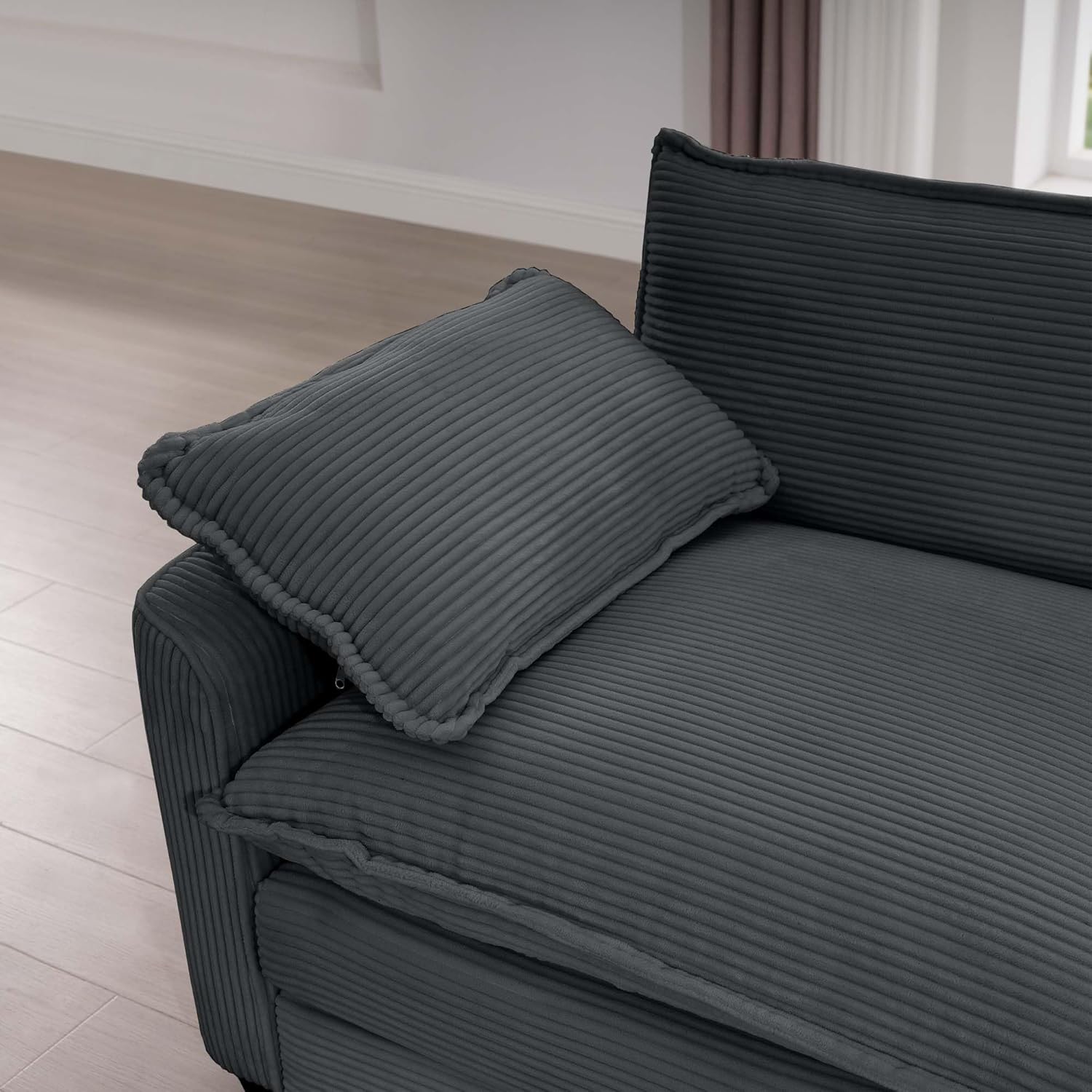 Eafurn 45.25" Oversized Accent Chair, Comfy Chenille Cloud Sofa Chair with Double Layers Seat Cushions, Modern Extra Wide Armchair Reading Chairs for Bedroom, Living Room