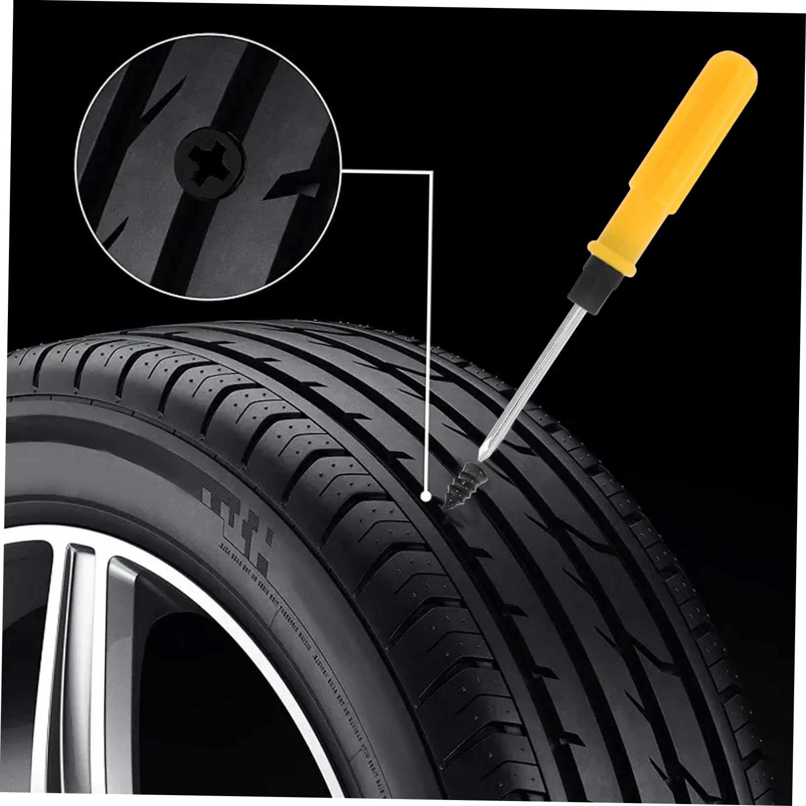 Cabilock Tire Repair Kit 11 Car Tire Nails Heavy Duty Screw Nails for DIY Universal Fit for Cars Motorcycles Bicycles