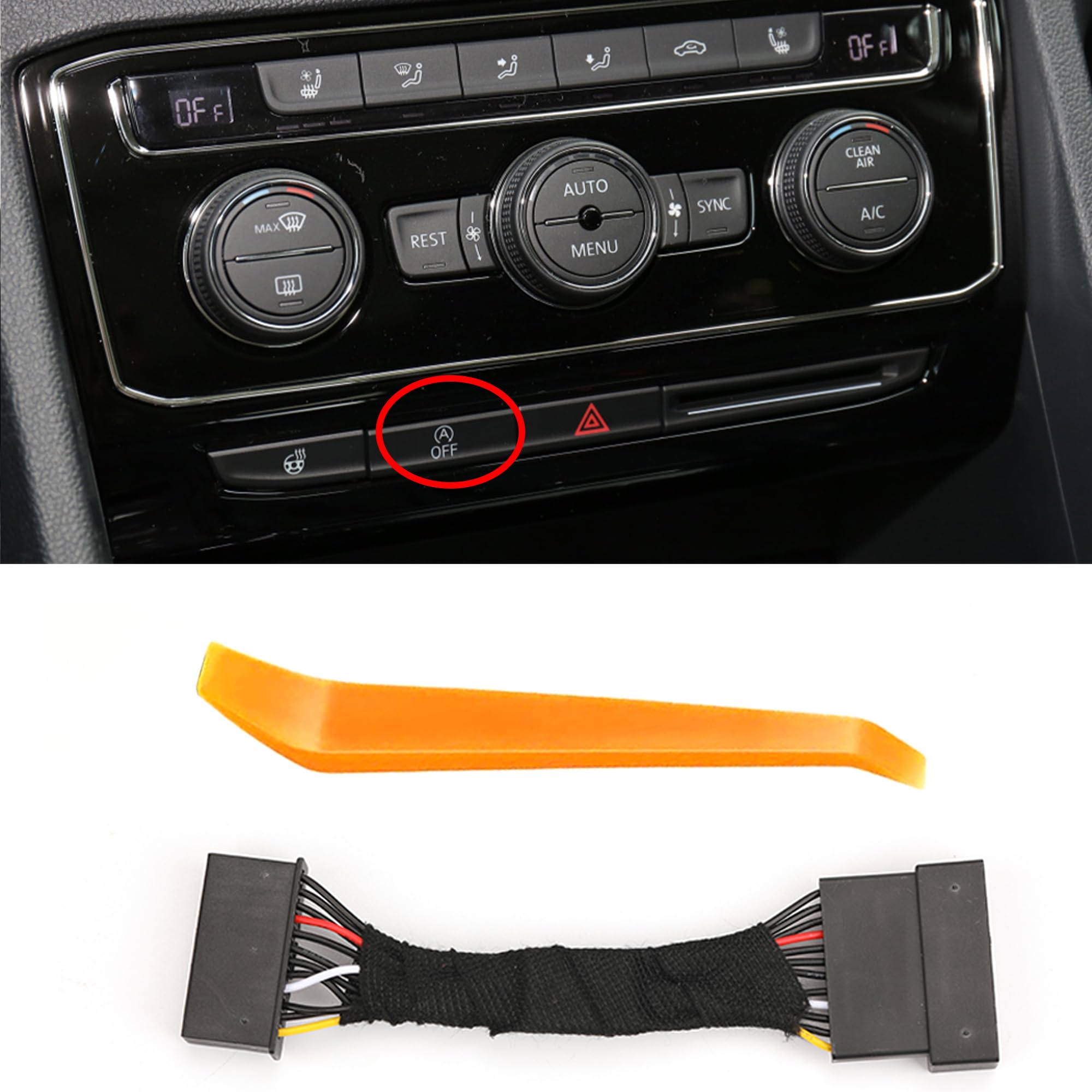 LIAMORFE Auto Start Stop Eliminator Engine System Harness Cable for VW Atlas Delete/Disable/Eliminator, Memory/Auto-Off/Original Factory 3 Modes