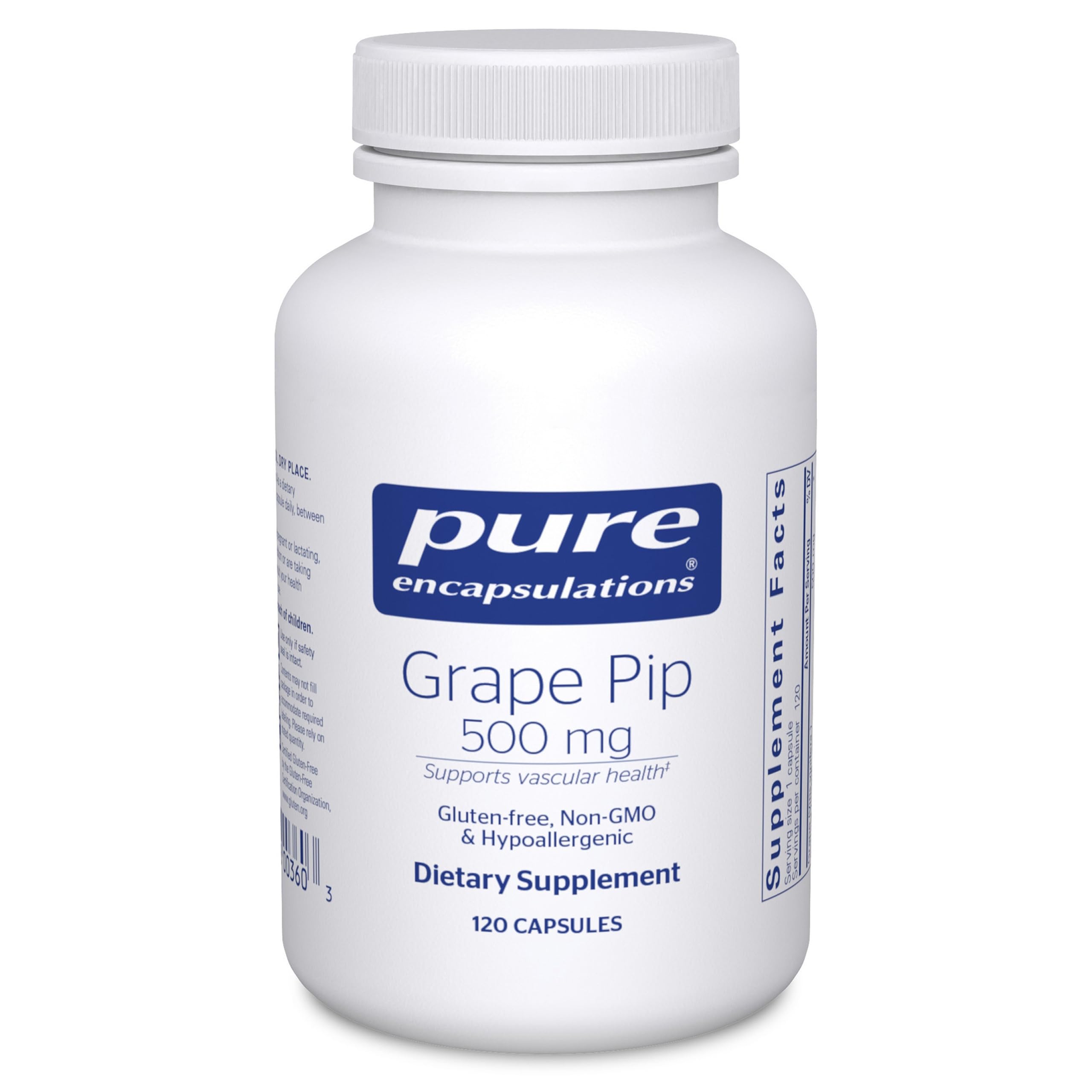 Pure Encapsulations Grape Pip, 120 Capsules