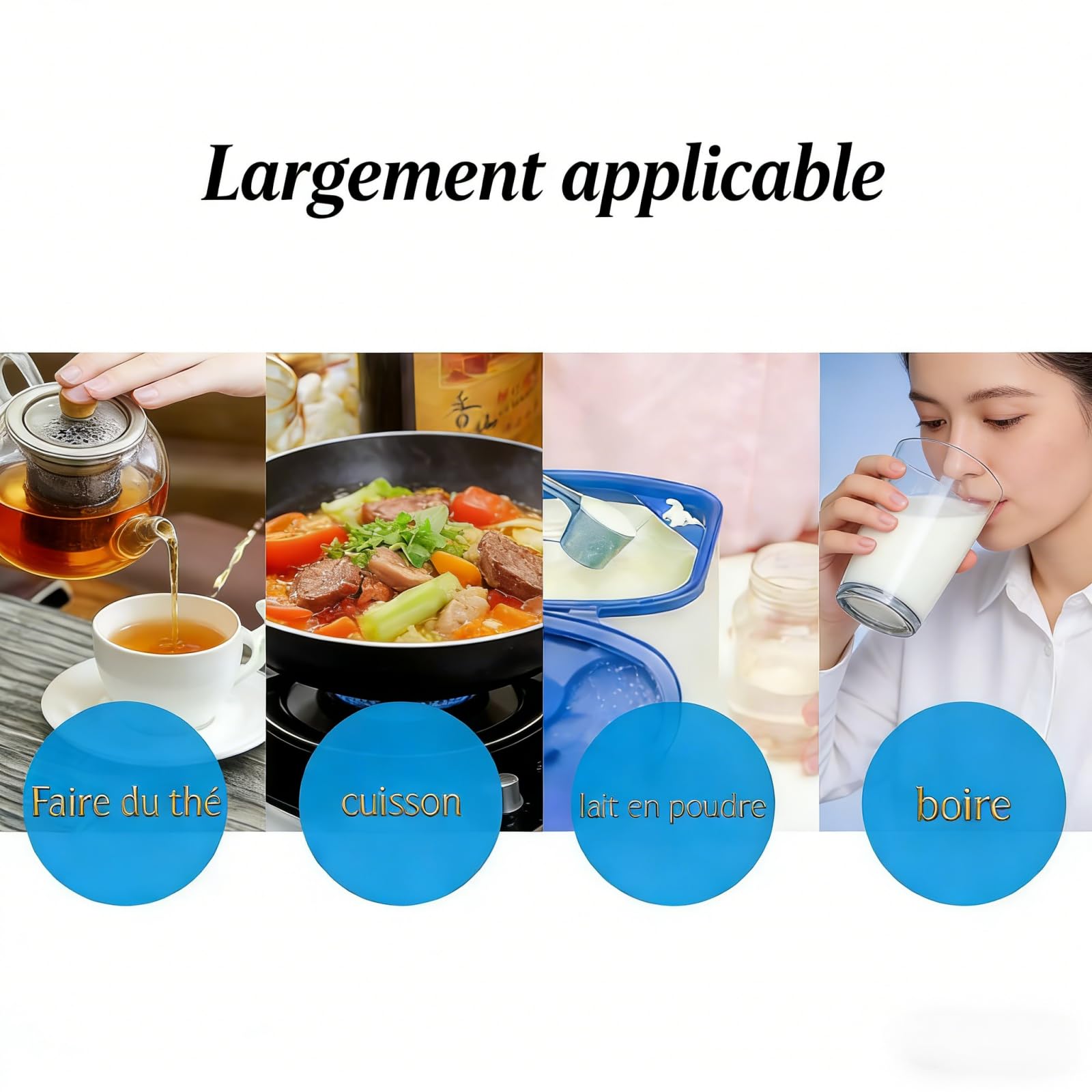 Pureva Water Purifier for Kitchen Taps - Acier inoxydable 304 | Filtre à eau de robinet à charbon activé, Anti chlore & rouille, Solution écologique pour maison et voyage (Argenté)