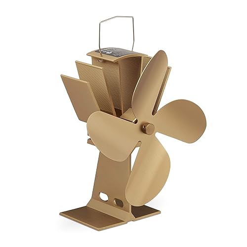 Immagine del prodotto Relaxdays Ventola per Stufa Senza Elettricità, Silenzioso, Ventilatore per Camino & Forno, Accessorio, 4 Pale, Bronzo, 100% Alluminio, 1 pz