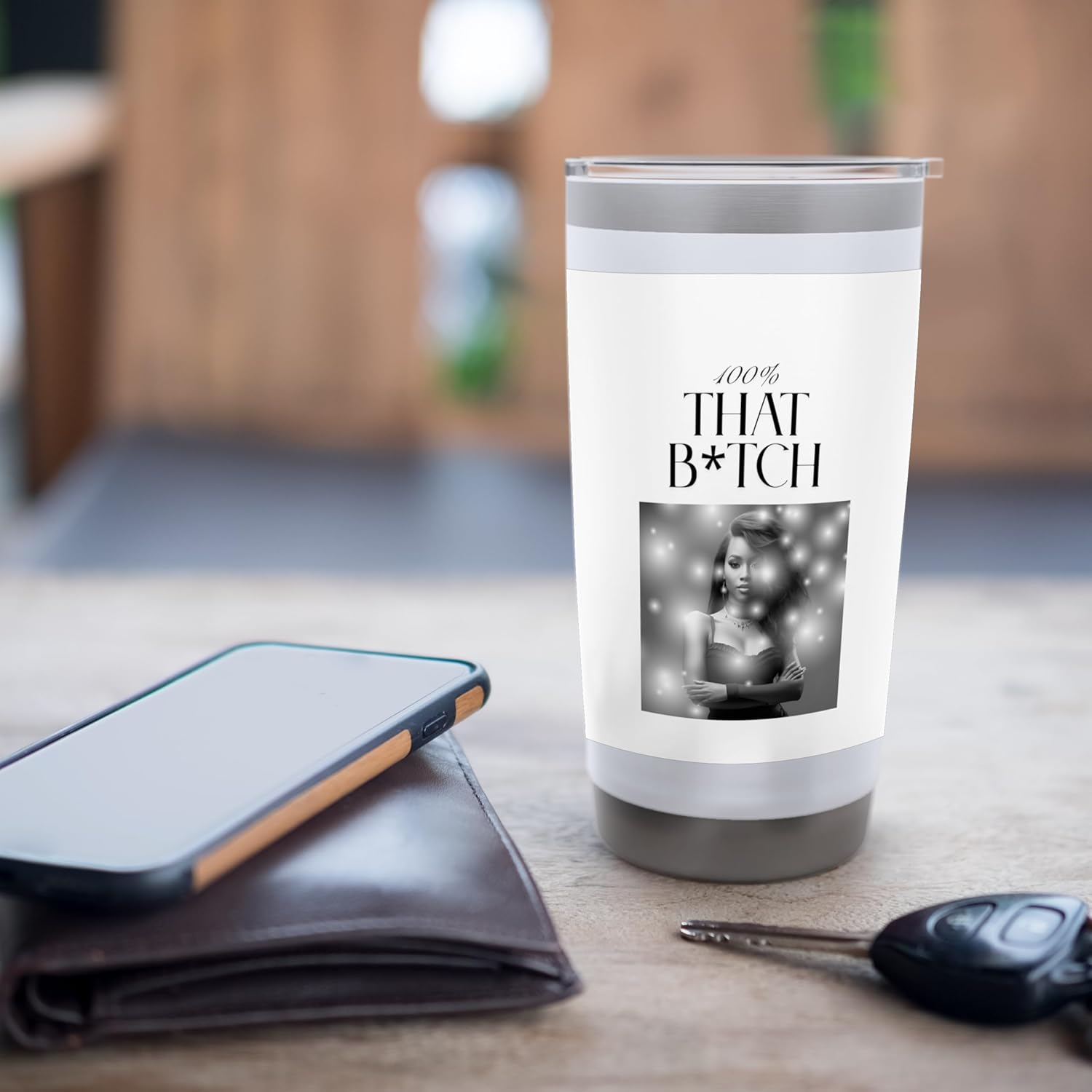 100% that bitch Stainless Steel Insulated Tumbler - Image 7