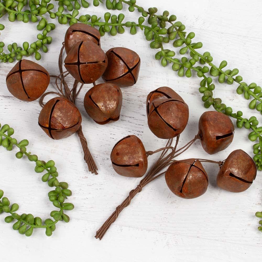 Amazon.com: Pack of 24 Rusted Jingle Bells on Wire Pick by Factory