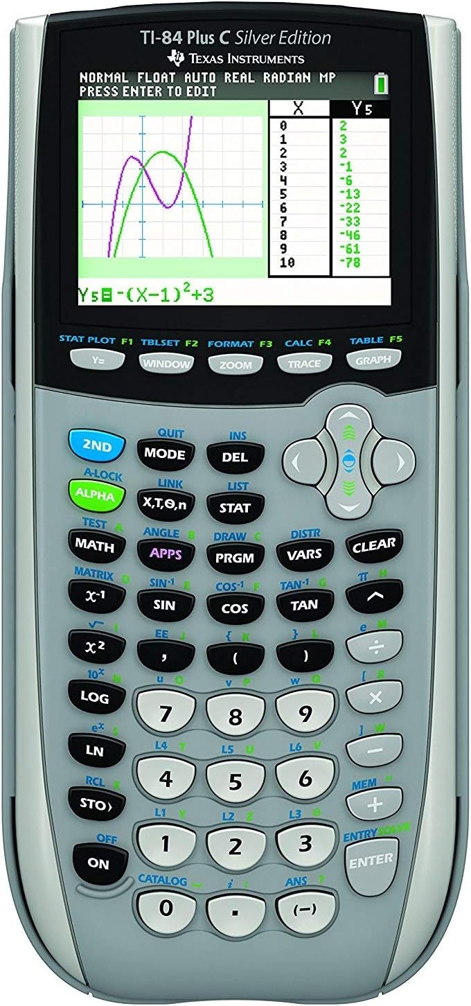 Texas Instruments 84PLSEC/TBL/1L1/L Graphing Calculator, Sliver