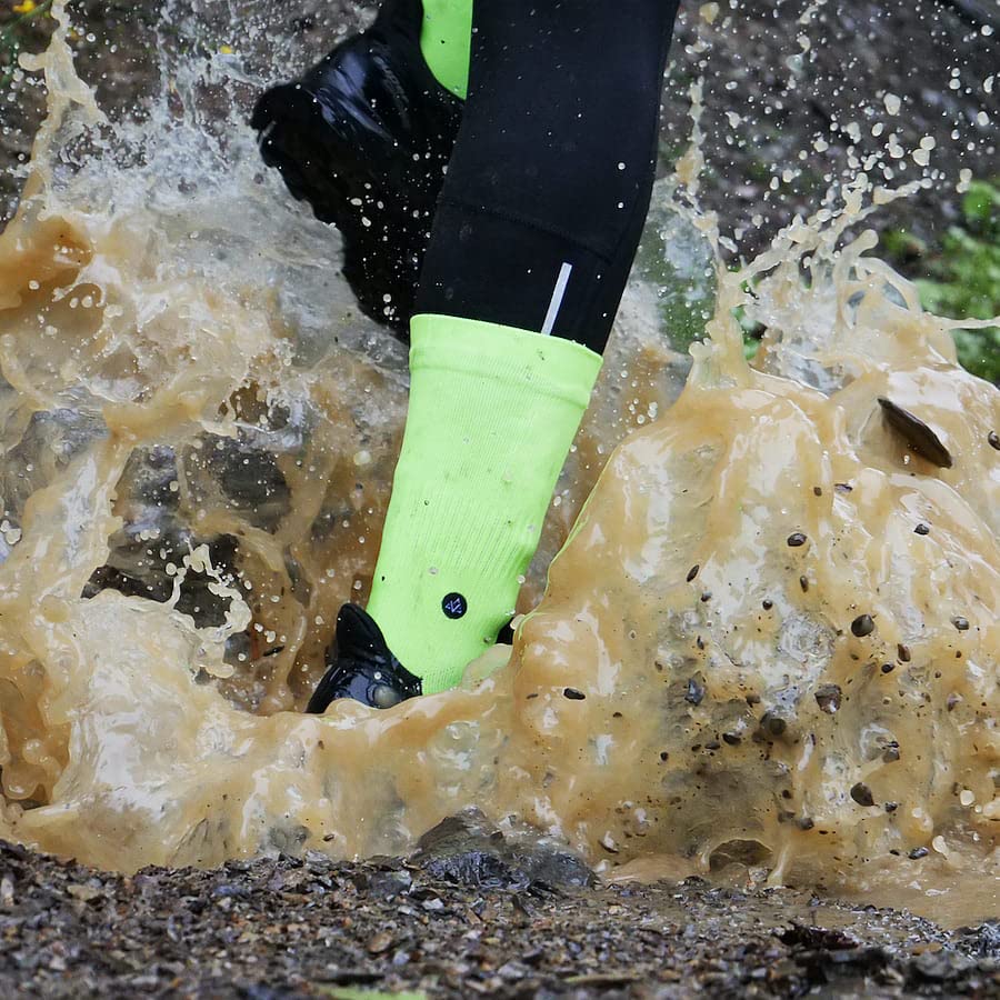 VER JARI Chaussettes Trail Dry T36-38 Jaune Waterproof Sock, Yellow, 36-39 - Image 3