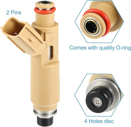 Miniatura 4 de X AUTOHAUX 4 piezas 23250-22070 23209-22070 de repuesto de boquilla de inyector de combustible para Toyota Celica 1.8L 2003-2005, para Toyota