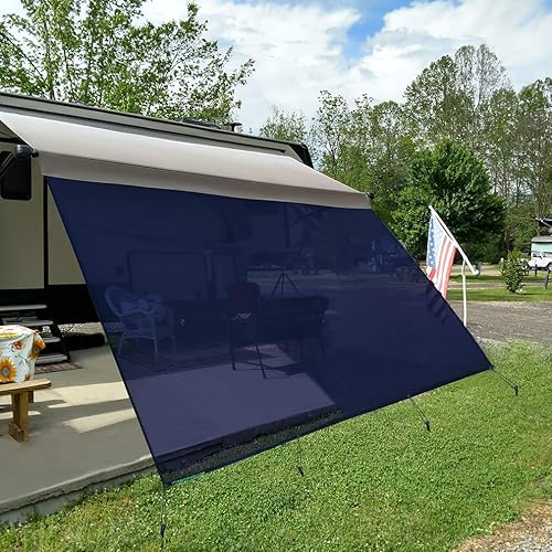 Miniatura 39 de Tentproinc Pantalla parasol para toldo, 8 pies x 13 pies 3 pulgadas (apta para toldo de 14 pies), protector solar de malla para autocaravana, cámper