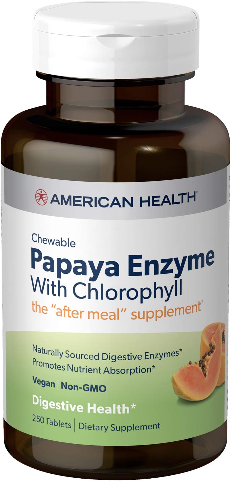 Papaya Enzyme with Chlorophyll, 250 Count