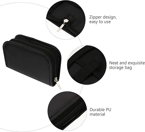 Miniatura 6 de EXCEART Glucose Diabetic Travel Case Portable PU Glucose Meter Carrying Bag with Mesh Pocket Pills Blood Sugar Organizer Diabetic Travel Case