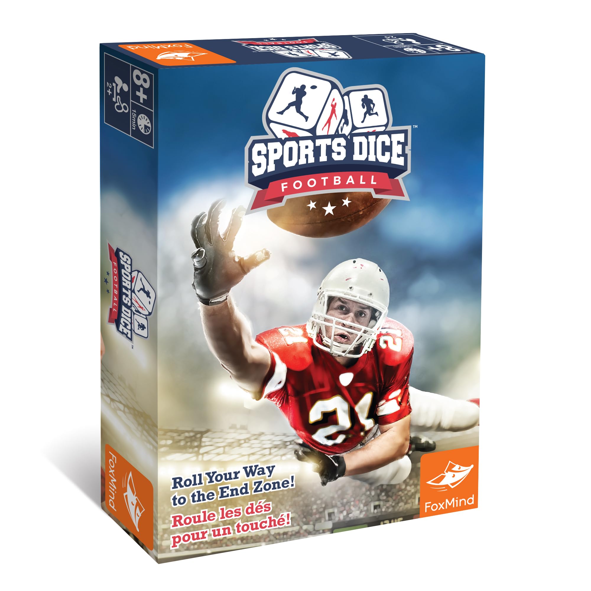 Games: Sports Dice, Football, Roll Your Way to The End Zone, Easy to Learn, Fun to Play, Play with Up to 4 Players, for Ages 7 and up